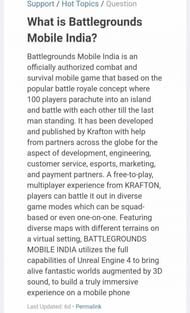 Krafton's response to gamers (Image via Battlegrounds Mobile India)